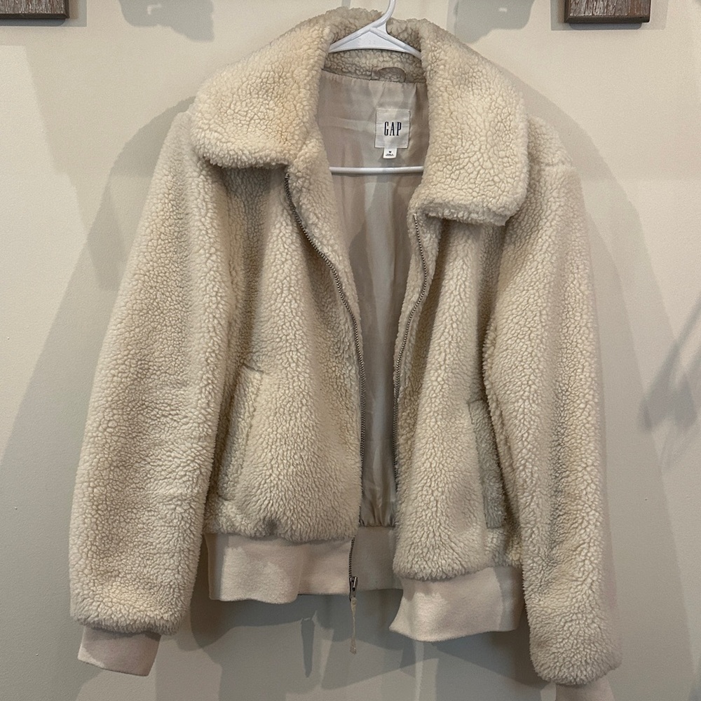 GAP Women's Beige Teddy Jacket